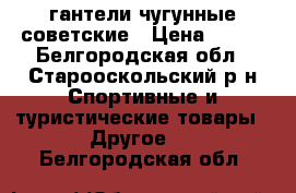 гантели чугунные советские › Цена ­ 300 - Белгородская обл., Старооскольский р-н Спортивные и туристические товары » Другое   . Белгородская обл.